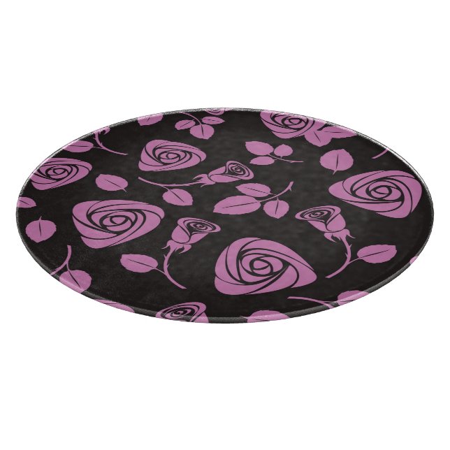 Floral Rose Background Cutting Board (Corner)