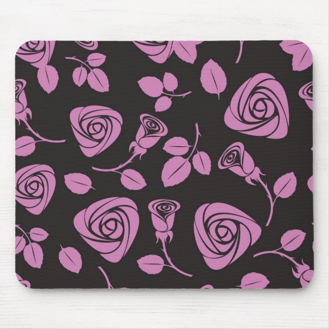 Floral Rose Background Mouse Pad (Front)