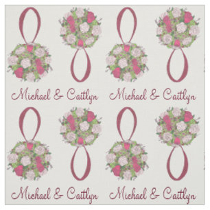 Floral Rose Bouquet Wedding Bride Groom Flower Fabric