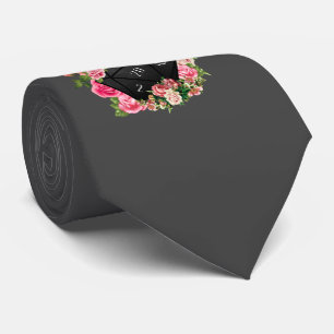 Floral Rose D20 Tabletop RPG Gaming Dice Tie