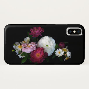 Floral Rose Garden Antique Flowers iPhone X Case
