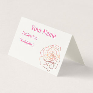 Floral Rose Gold Glitter Business Card