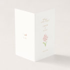 Floral Rose Ivory Folded Card Wedding Program