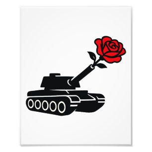 Floral Rose Tank Anti War Pacifism Photo Print