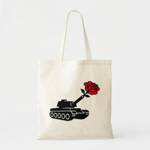 Floral Rose Tank Anti War Pacifism Tote Bag