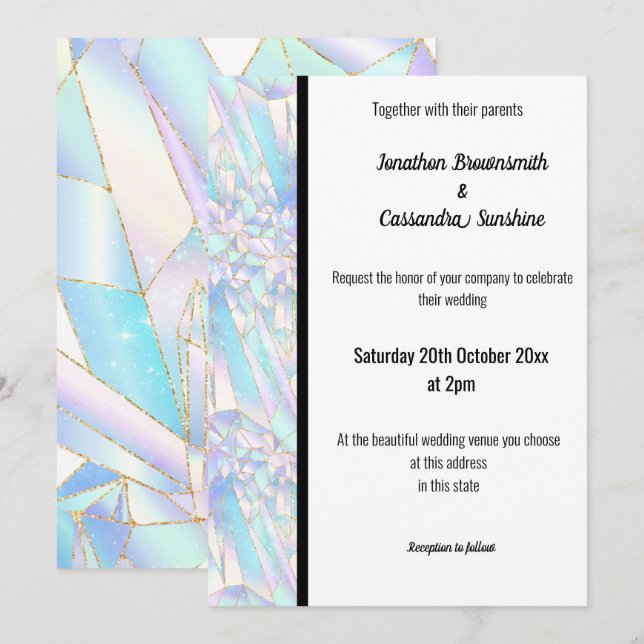 FLORAL ROSE WHITE BLACK TRIM WHITE  INVITATION (Front/Back)