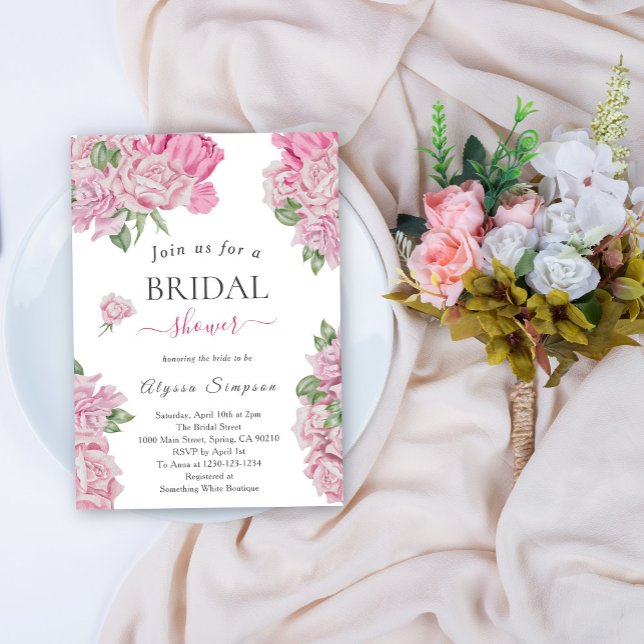 Floral roses Bridal shower Invitation (Creator Uploaded)