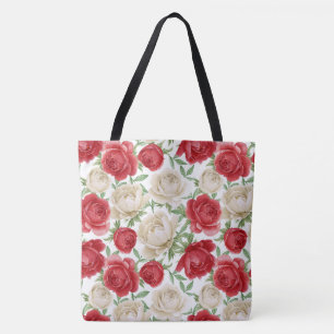 Floral Roses Tote Bag