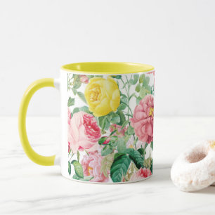 Floral Roses Vintage Spring Garden  Mug