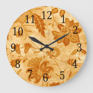 Floral Round Clock