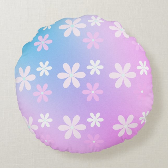 Floral  round cushion (Back)
