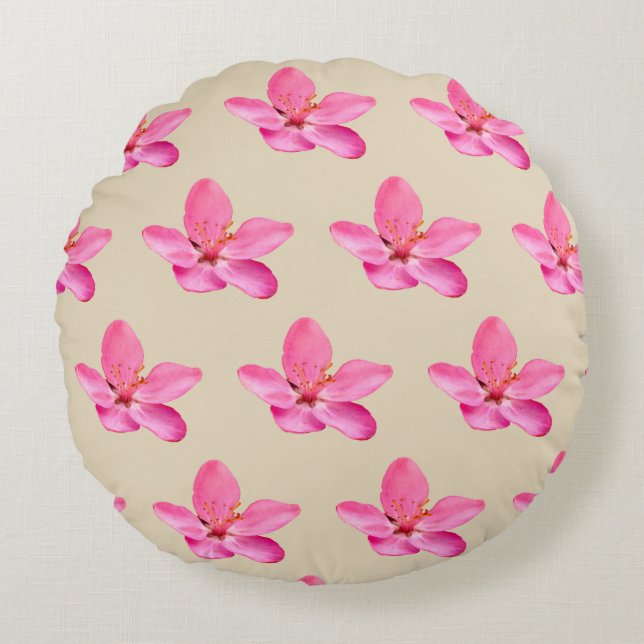 floral round  cushion (Front)