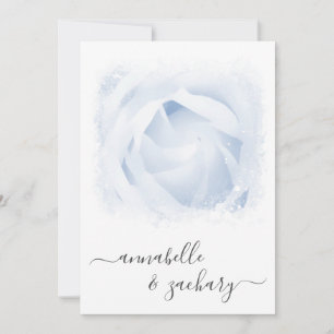 *~* Floral RSVP + QR Rose AR8 Wedding Invitation