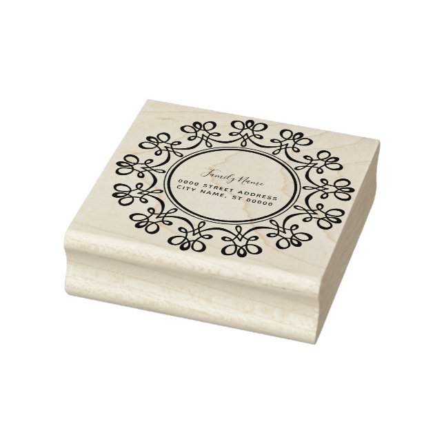 Floral Rubber Stamp (Stamp)