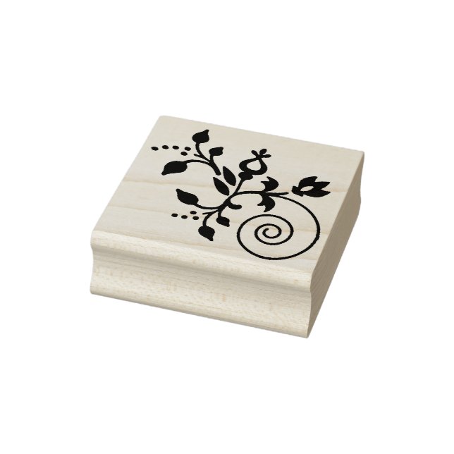 Floral Rubber Stamp (Stamp)