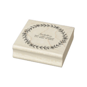 Floral Rubber Stamp