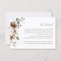 Floral Rust Cream Greenery Fall Details Insert