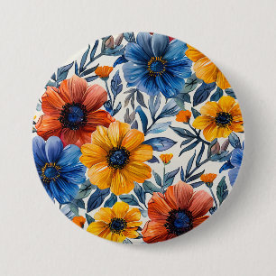 Floral rustic fashion retro pattern 7.5 Cm Round Badge