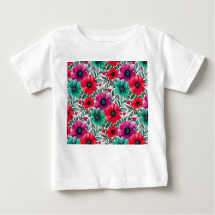  Floral rustic fashion retro pattern Baby T-Shirt