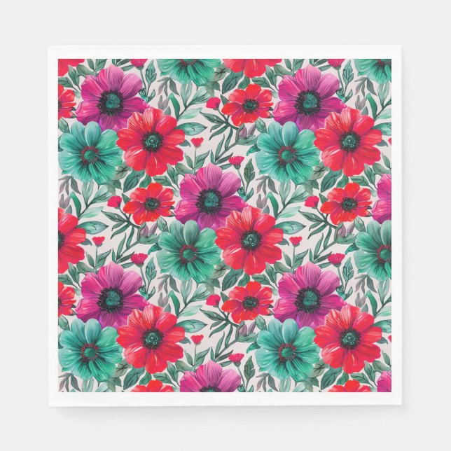  Floral rustic fashion retro pattern Napkin (Front)