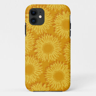 Floral Rustic Sunflower Light Hand Drawn Case-Mate iPhone Case