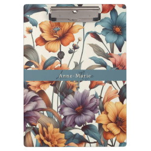 Floral rustic vintage elegant stylish clipboard