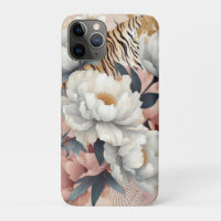 Floral rustic vintage elegant tiger
