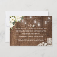 Floral Rustic Wood Wedding Lace Mason Jar