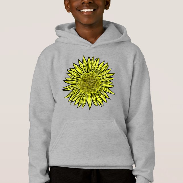 Floral Rustic Yellow Sunflower Hand Drawn (Front)