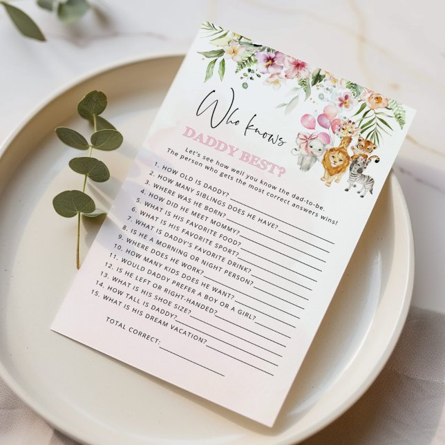 Floral Safari animals Who knows daddy best game (Creator Uploaded)