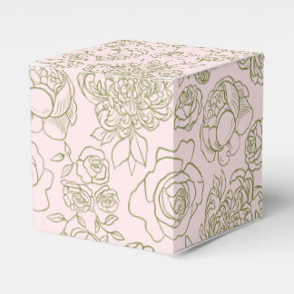 Floral Sage Green & Blush Favour Box