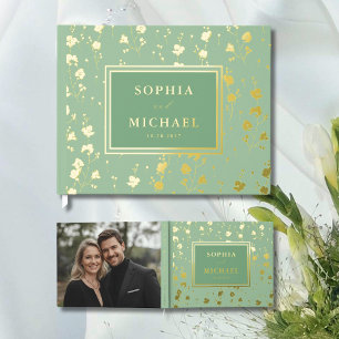 Floral Sage Green Guest Book Elegant Template