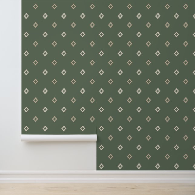 Floral Sage Green Wallpaper (Application)