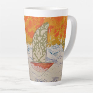 Floral Sail Latte Mug