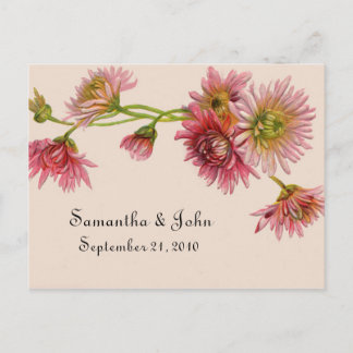 Floral Save the Date Announcement Postcard
