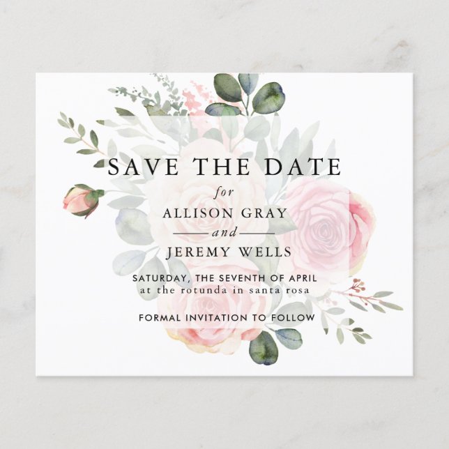 Floral Save the Date | Budget Flyer (Front)