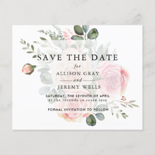 Floral Save the Date   Budget Flyer