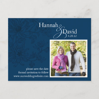 Floral Save the Date Postcard