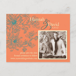 Floral Save the Date Postcard