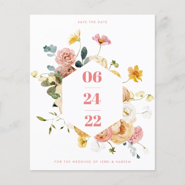Floral Save the Date | Sutton (Front)