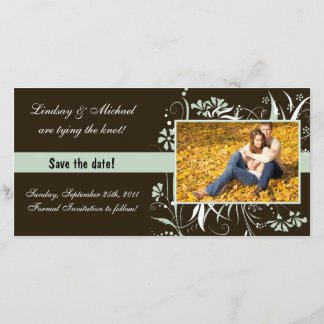 Floral Save the Date Wedding - Green
