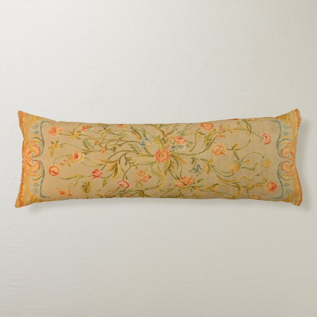 Floral Savonnerie Rose Tulip Greenery  Body Cushion (Front)