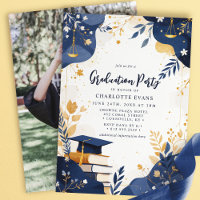 Floral Scales of Justice Law Grad Party Photo