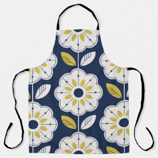 Floral Scandinavian Style Seamless Pattern Apron