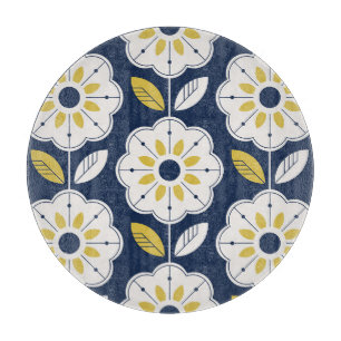 Floral Scandinavian Style Seamless Pattern Cutting Board