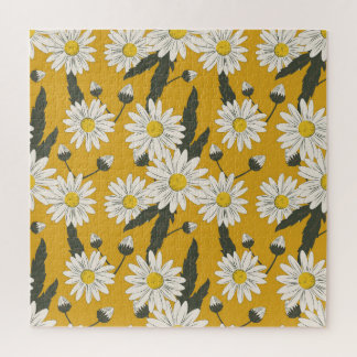 Floral scarf design, vintage background. jigsaw puzzle