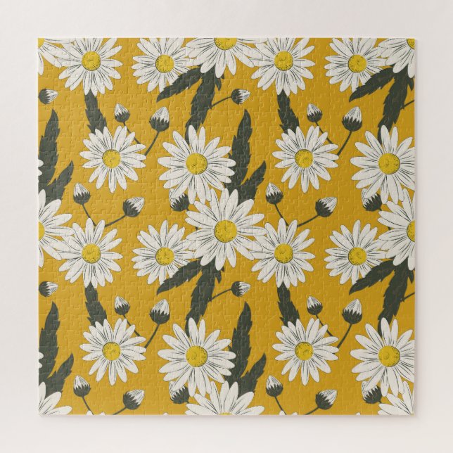 Floral scarf design, vintage background. jigsaw puzzle (Vertical)