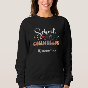Floral School Guidance Counselor Groovy Counseling Sweatshirt