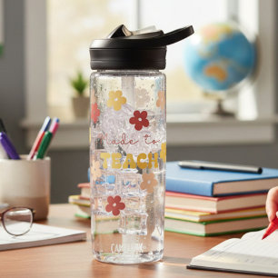 Floral School Teacher Appreciation Water Bottle