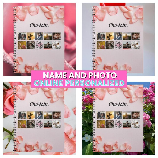 Floral Script Best Mum Ever Mother's Photo Collage Notebook (Floral Script Best Mom Ever Mother's Photo Collage Notebook
)